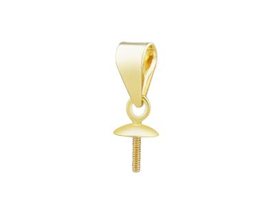 9ct Yellow Gold Bail With 3mm      Thread Cup - Standard Image - 1