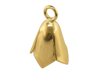 9ct Yellow Gold Bell Caps Scalloped Large, 100% Recycled Gold - Standard Image - 1
