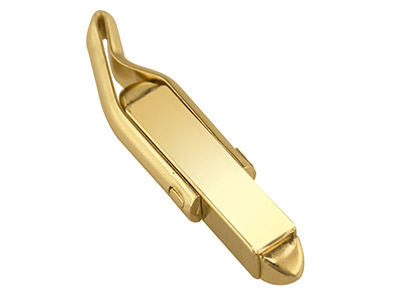 9ct Yellow Gold Cufflink S-arm     Assembled Heavy Weight, 100       Recycled Gold