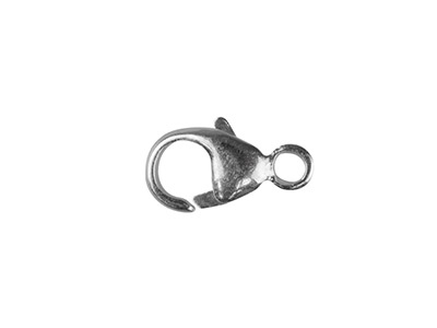 9ct White Gold Oval Trigger Clasp  8mm