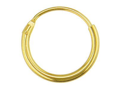 18ct Yellow Gold Sleeper Hoop      Earring 11mm, 100 Recycled Gold