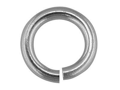 18ct White Gold Open Jump Ring     Heavy 3.8mm