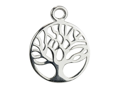 Sterling Silver Tree Of Life       Classic Filigree Drop 18mm         Pack of 5
