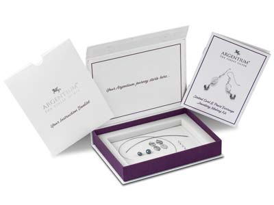 Argentium Silver Slotted Oval And  Pearl Earrings Kit - Standard Image - 2