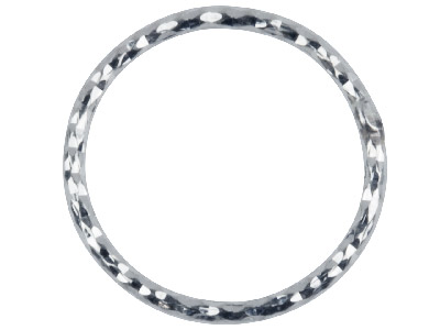 Sterling Silver 1mm X 12mm         Outside Diameter Pack of 10,       Diamond Cut Decorative Closed      Jump Ring