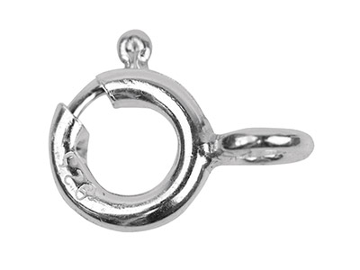 Sterling Silver Bolt Rings Closed  7mm Pack of 10 - Standard Image - 1