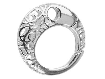 Sterling Silver Filigree Ring Clasp 20mm Continuous