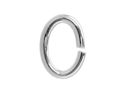 Sterling Silver Open Jump Ring Oval 4mm, Pack of 20