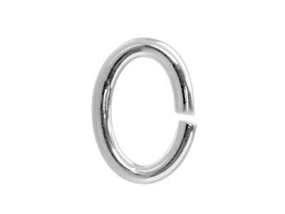 Sterling Silver Open Jump Ring Oval 7mm, Pack of 10 - Standard Image - 1