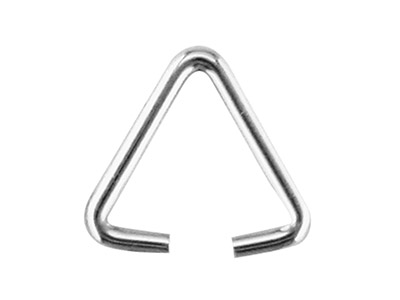 Sterling Silver Open Jump Ring     Triangle, Pk 10,10mm