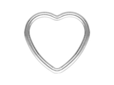 Sterling Silver Heart Closed Rings 10mm Pack of 10