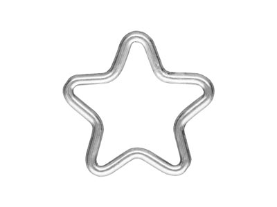 Sterling Silver Star Closed Rings  10mm Pack of 10