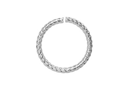Sterling Silver Open Twisted Wire  Jump Ring 10mm