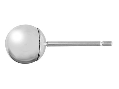 Sterling Silver Ball Studs 6mm     Pack of 10