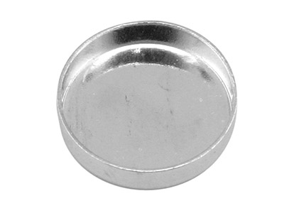 Sterling Silver Round Bezel Cup,   14mm - Standard Image - 1