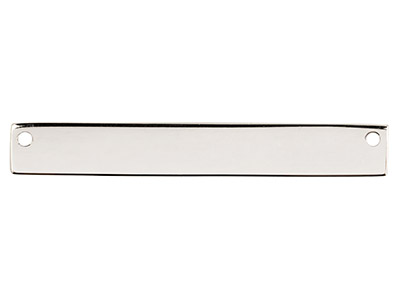 Sterling Silver Rectangular Bar    40x6mm Stamping Blank - Standard Image - 1