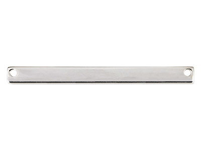 Sterling Silver Rectangular Bar    40x4mm Stamping Blank - Standard Image - 1