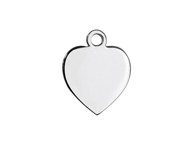 Sterling Silver Heart 10mm         Stamping Blank Pack of 5 - Standard Image - 1