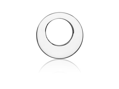 Sterling Silver Offset Washer 14mm