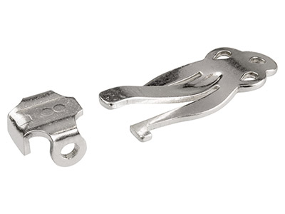 Sterling Silver Ear Clip Flat      Stamped Medium Unassembled - Standard Image - 1