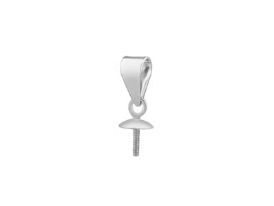 Sterling Silver Bail With 3mm      Thread Cup - Standard Image - 1