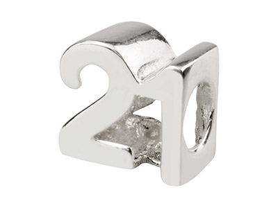 Sterling Silver 21 Charm Bead