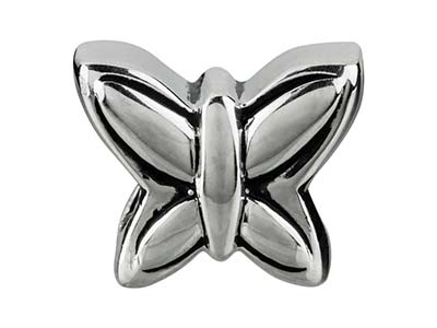 Sterling Silver Butterfly Charm    Bead