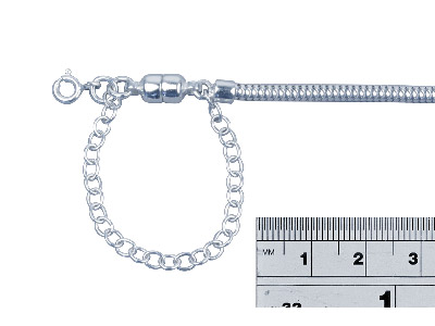 Sterling Silver Charm Bead          Bracelet, 7.5