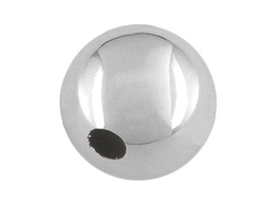 Sterling Silver Plain Round 2 Hole Bead 12mm - Standard Image - 1