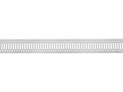 Sterling Silver Stencil Ribbon     Gallery Strip 8.4mm - Standard Image - 1