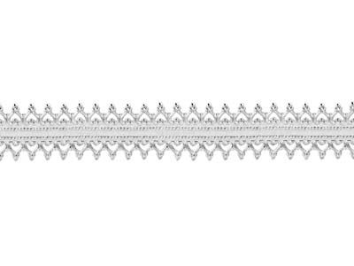 Sterling Silver Double Inverted    Heart Gallery Strip 8.5mm - Standard Image - 1