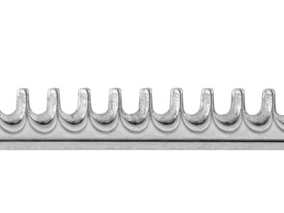 Sterling Silver Scallop Gallery    Strip 2.6mm - Standard Image - 3