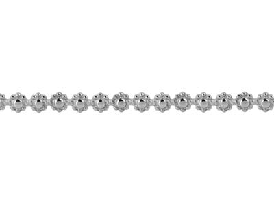 Sterling Silver Daisy Chain Berry  Gallery Strip 3.7mm