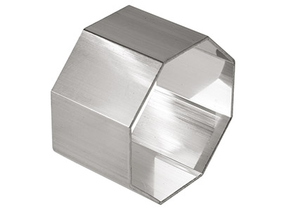 Sterling Silver Napkin Ring        Octagonal 43mm Unhallmarked 100%   Recycled Silver - Standard Image - 1