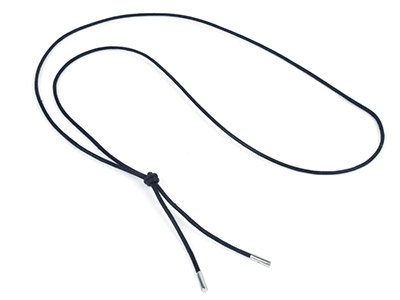 Silver Black Cord Bead Carrier     Necklet - Standard Image - 1