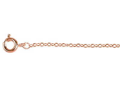 Rose Gold Plated 1.6mm Trace Chain 18