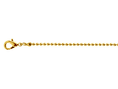 Gold Plated 1.5mm Ball Chain       1845cm Unhallmarked
