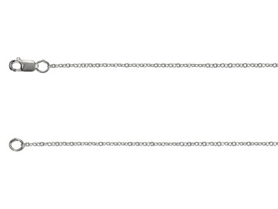 Argentium 960 1.3mm Oval Trace     Chain 16