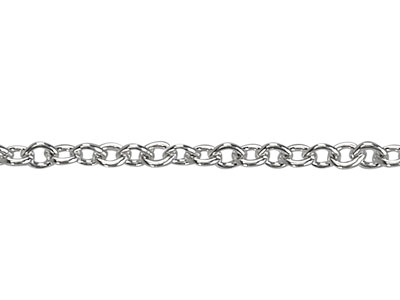 Argentium 960 1.3mm Oval Trace     Chain 16