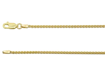 9ct Yellow Gold 1.5mm Spiga Chain  1845cm Hallmarked