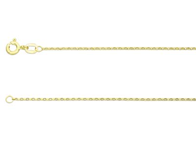 9ct Yellow Gold 1.0mm Diamond Cut  Belcher Chain 1640cm Hallmarked