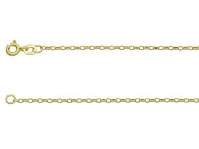9ct Yellow Gold 1.5mm Diamond Cut  Belcher Chain 1640cm Hallmarked