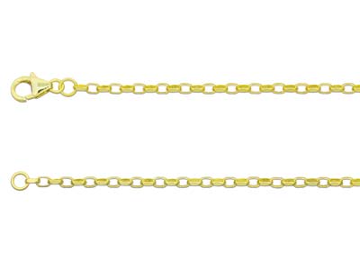 9ct Yellow Gold 2.2mm Diamond Cut  Belcher Chain 2050cm Hallmarked