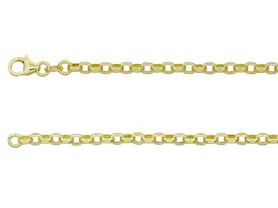 9ct Yellow Gold 3.1mm Diamond Cut  Belcher Chain 1845cm Hallmarked