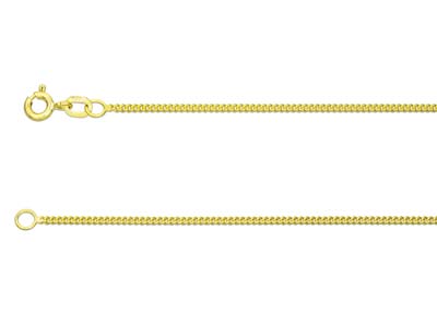 9ct Yellow Gold 1.4mm Curb Chain   1845cm Hallmarked