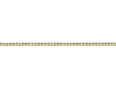 9ct Yellow Gold 0.5mm Diamond Cut  Curb Chain 16