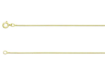 9ct Yellow Gold 0.7mm Diamond Cut  Curb Chain 20