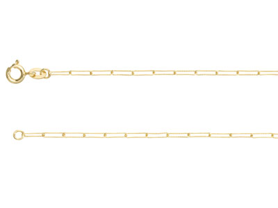 9ct Yellow Gold 1.7mm Diamond Cut   Wire Long Link Extra Light          Paperclip Chain 2050cm Hallmarked