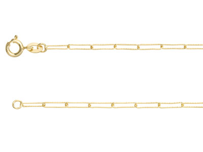 9ct Yellow Gold 2.3mm Diamond Cut   Wire Long Link Extra Light          Paperclip Chain 1845cm Hallmarked
