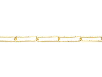 9ct Yellow Gold 2.3mm Diamond Cut   Wire Long Link Extra Light          Paperclip Chain 18